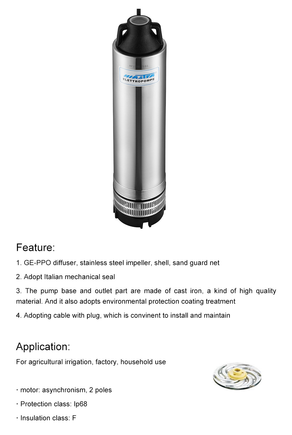 bomba sumergible multietapa 